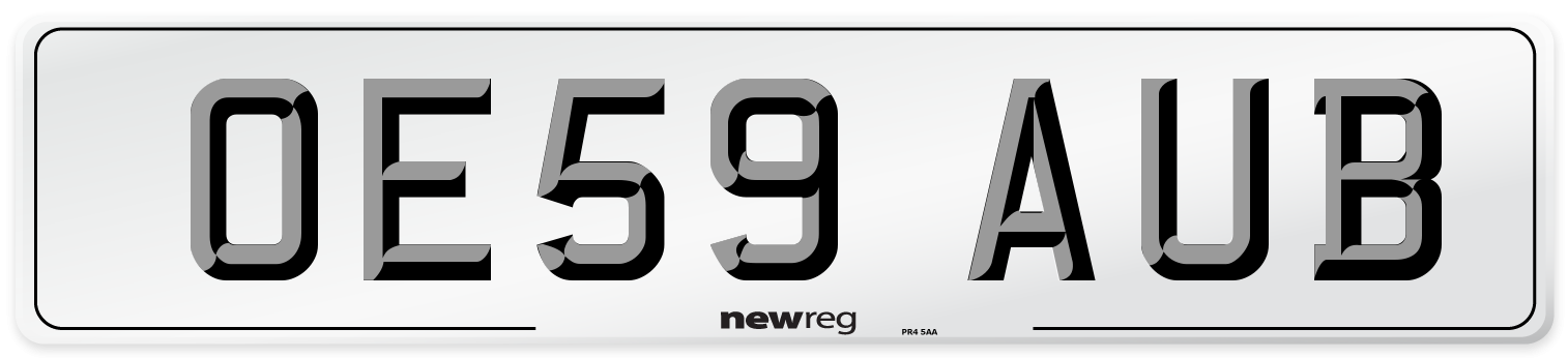 OE59 AUB Number Plate from New Reg